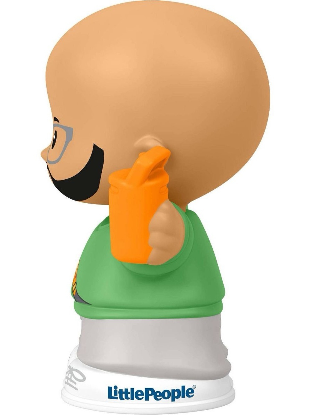 New Fisher-Price Little People Male Figure Man Athleisure Glasses Beard Bald - Picture 5 of 7